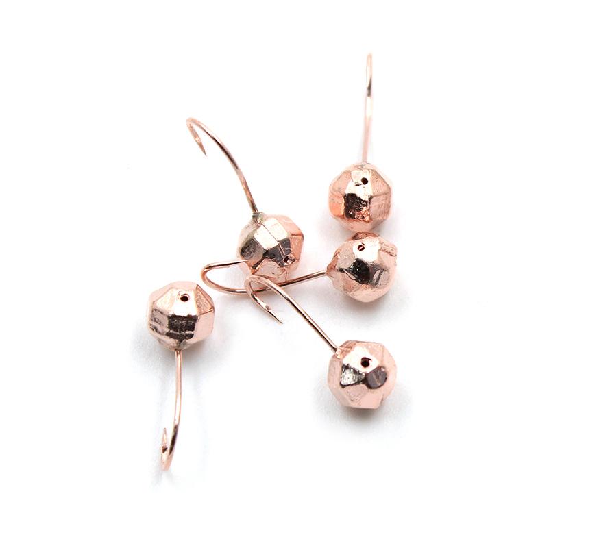Мормышка "ЯМАН" шар с отв.,цв.COPPER PLATED, d 5, гран., вес 0,7 г (уп. 5 шт.) - 1