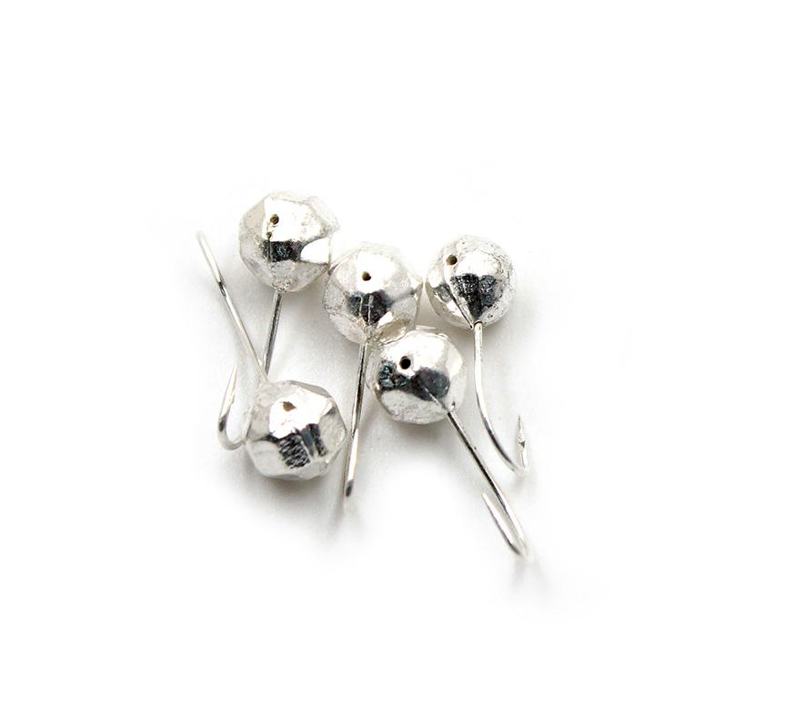 Мормышка "ЯМАН" шар с отв.,цв.SILVER PLATED, d 5, гран., вес 0,7 г (уп. 5 шт.) - 1