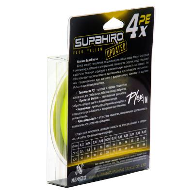 Шнур плетеный Namazu "Supahiro" 4Х, L-100 м, d-0,20 мм, test-12,5 кг, желтый - 5