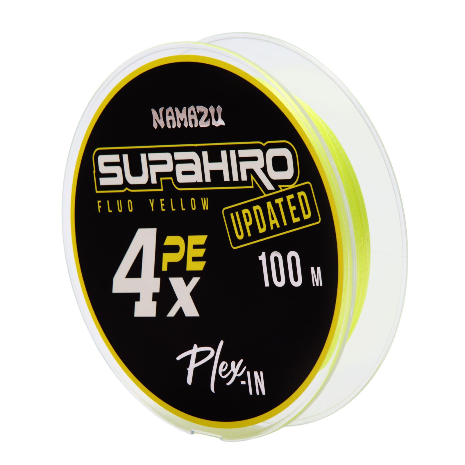 Шнур плетеный Namazu "Supahiro" 4Х, L-100 м, d-0,31 мм, test-20 кг, желтый - 2