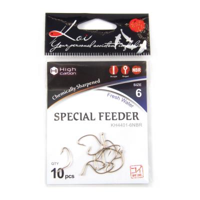Крючок KOI "SPECIAL FEEDER", размер 6 (INT), цвет NBR (10 шт.) - 4