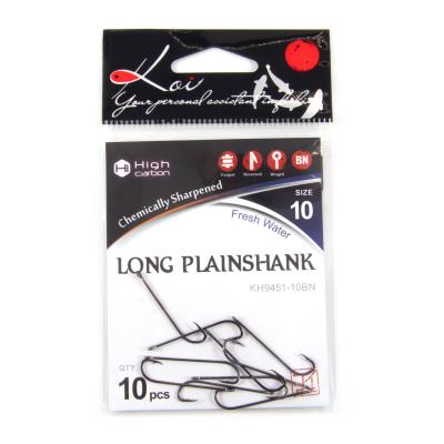 Крючок KOI "LONG PLAINSHANK", размер 10 (INT), цвет BN (10 шт.) - 4