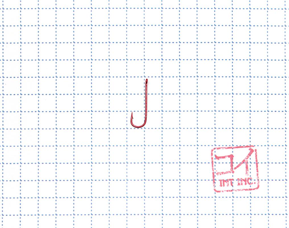 Крючок KOI "ROUND BEND", размер 12 (INT), цвет RED (10 шт.) - 1