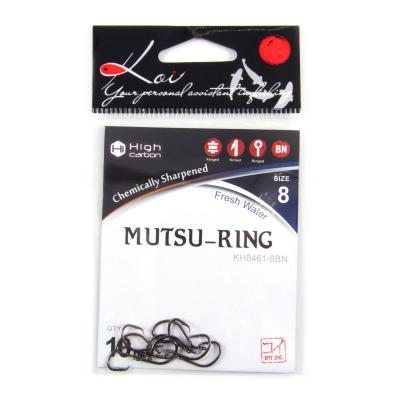 Крючок KOI "MUTSU-RING", размер 8 (INT)/8 (AS), цвет BN (10 шт.) - 4