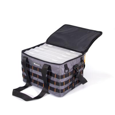Сумка рыболовная "СЛЕДОПЫТ" Base Lure Bag XL, 38х26х25 см, цв. серый + 5 коробок Luno 28 - 4