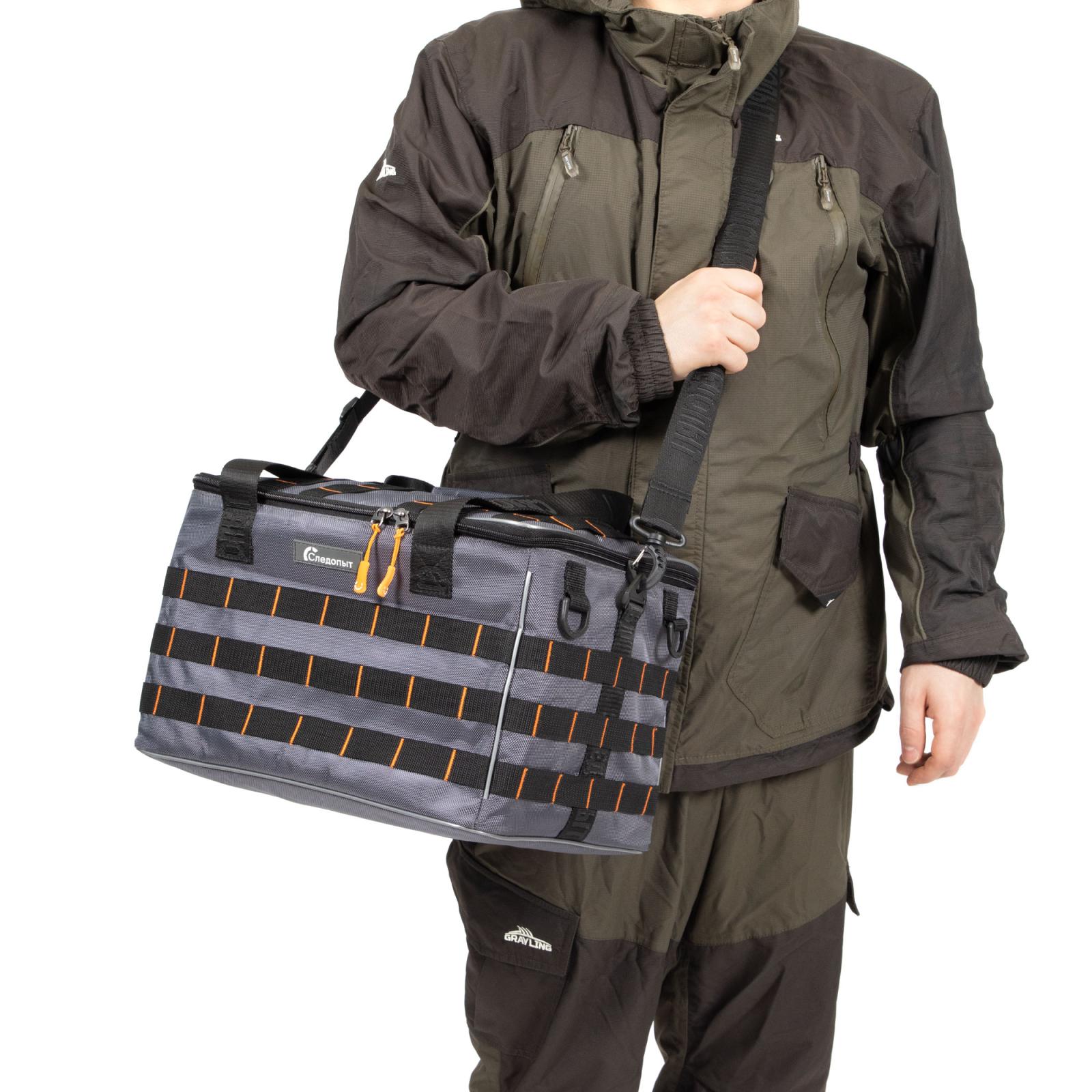 Сумка рыболовная "СЛЕДОПЫТ" Base Lure Bag XL, 38х26х25 см, цв. серый + 5 коробок Luno 28 - 6