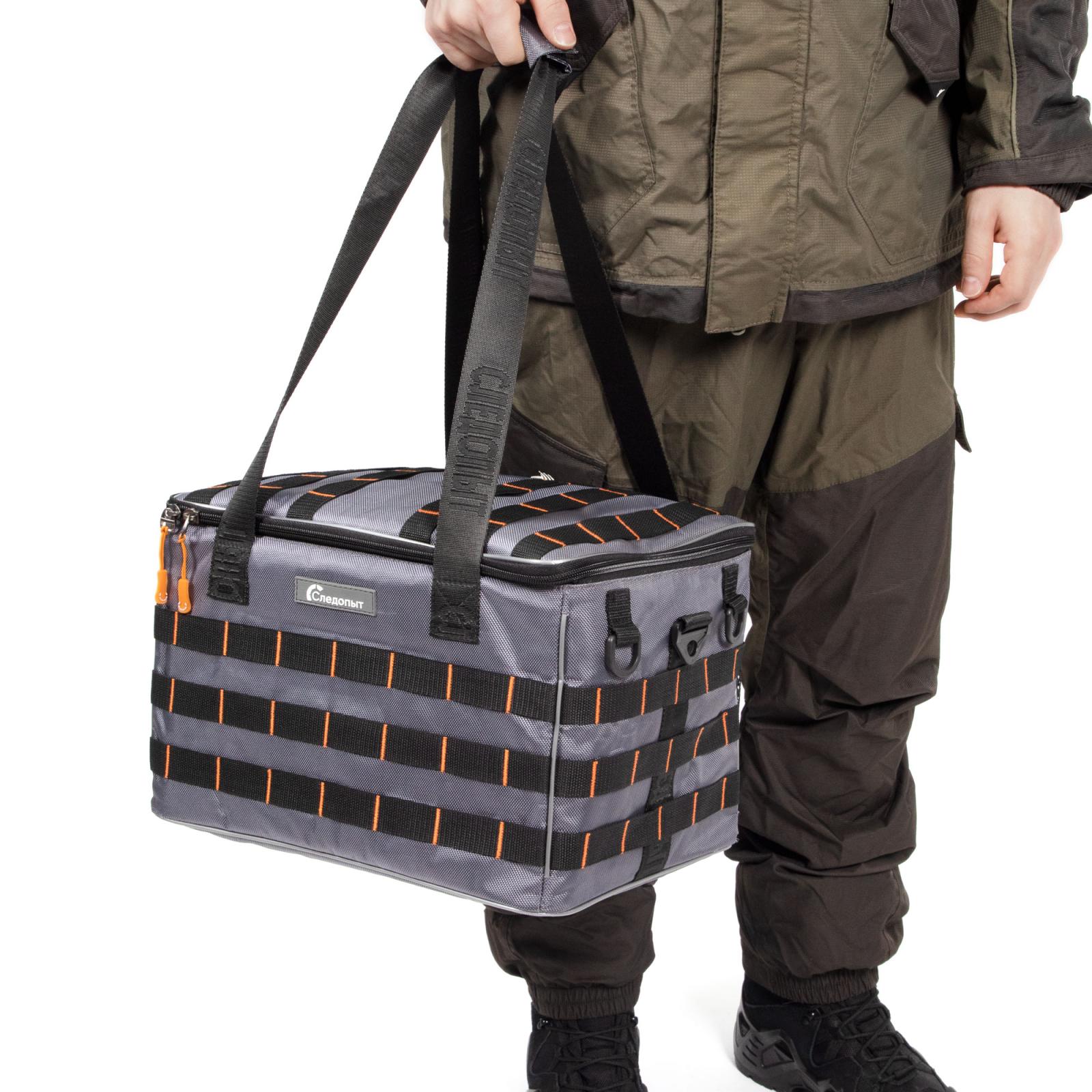 Сумка рыболовная "СЛЕДОПЫТ" Base Lure Bag XL, 38х26х25 см, цв. серый + 5 коробок Luno 28 - 9