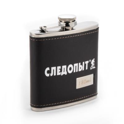 Фляжка «СЛЕДОПЫТ - Browny » в кож. оплете, 180 мл, цв. корич - 2