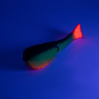 Поролоновая рыбка YAMAN на двойнике, р. 80 мм, цвет 19 UV (5 шт.) - 4