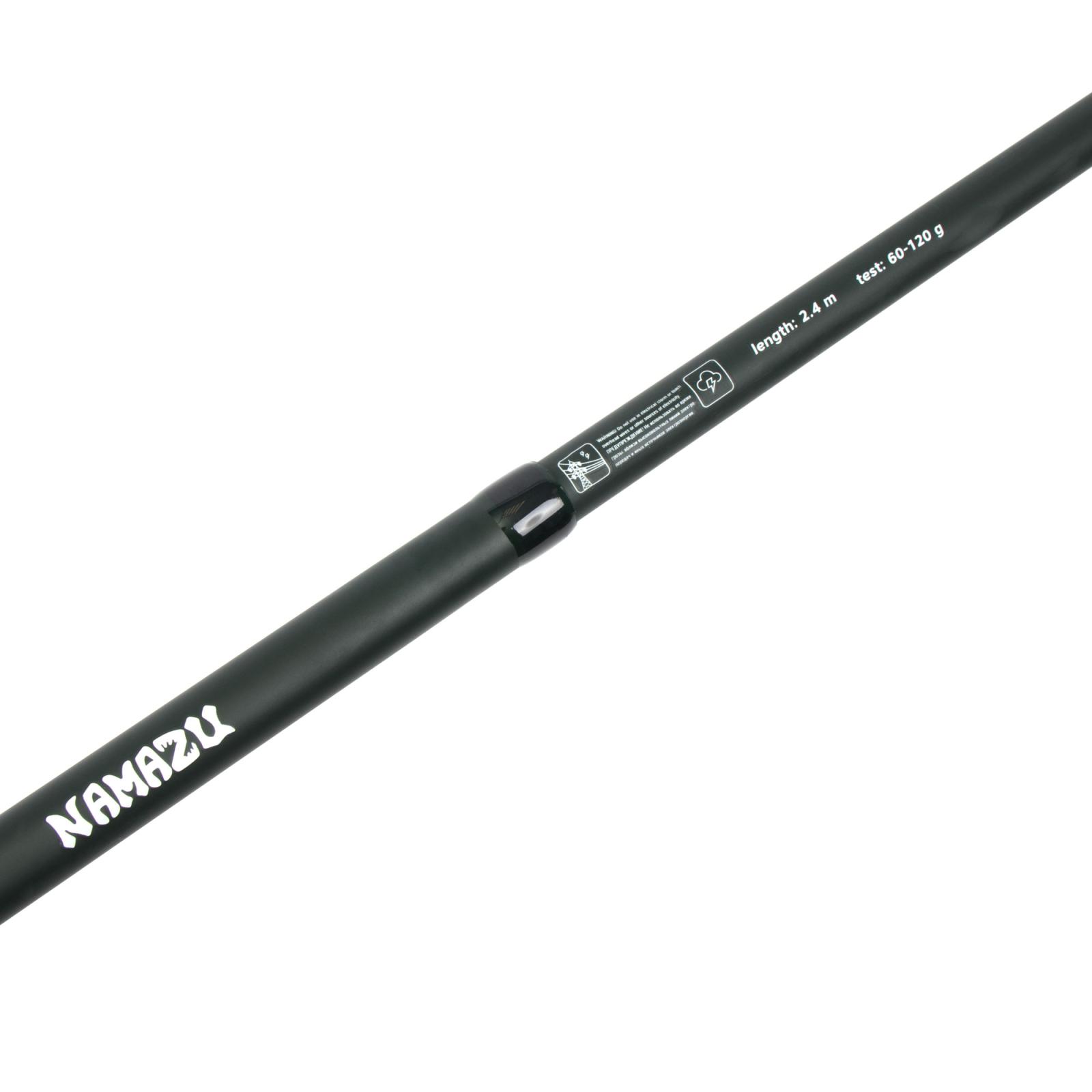 Спиннинг телескопический стеклопластиковый NAMAZU ULTRA Tele, 2,4 м, тест 60-120 гр. - 4