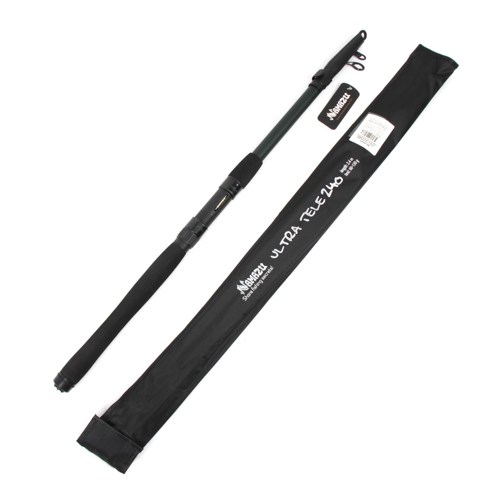 Спиннинг телескопический стеклопластиковый NAMAZU ULTRA Tele, 2,4 м, тест 60-120 гр. - 8