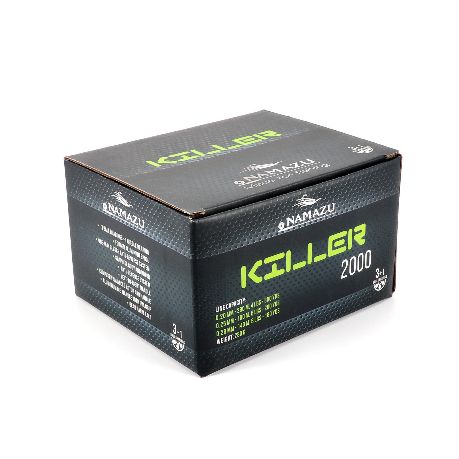 Катушка безынерционная Namazu PRO Alligator NEW AL2000, 5+1 подш., метал. шпуля + запасная графит. ш - 7