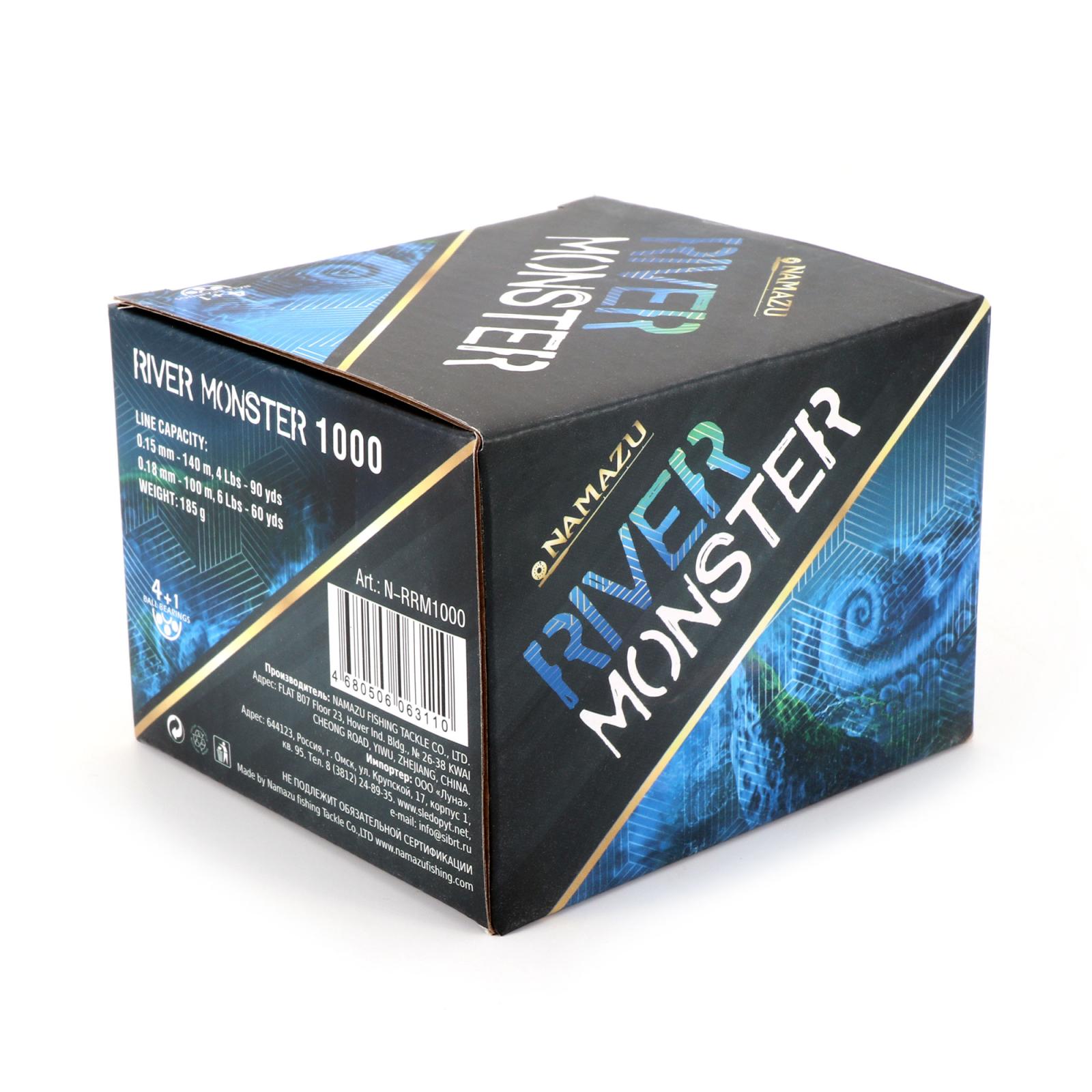 Катушка безынерционная Namazu River Monster RM1000, 4+1 подш., метал. шпуля - 10