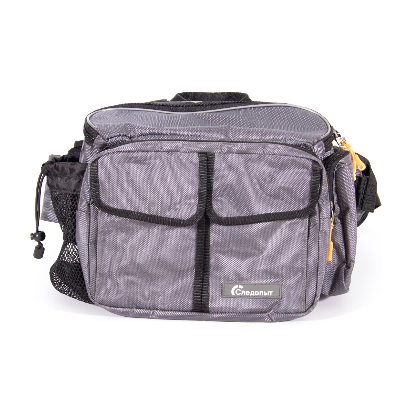 Сумка рыболовная "СЛЕДОПЫТ" Fishing Hip Bag T2, 27х23х17 см, цв. серый - 3