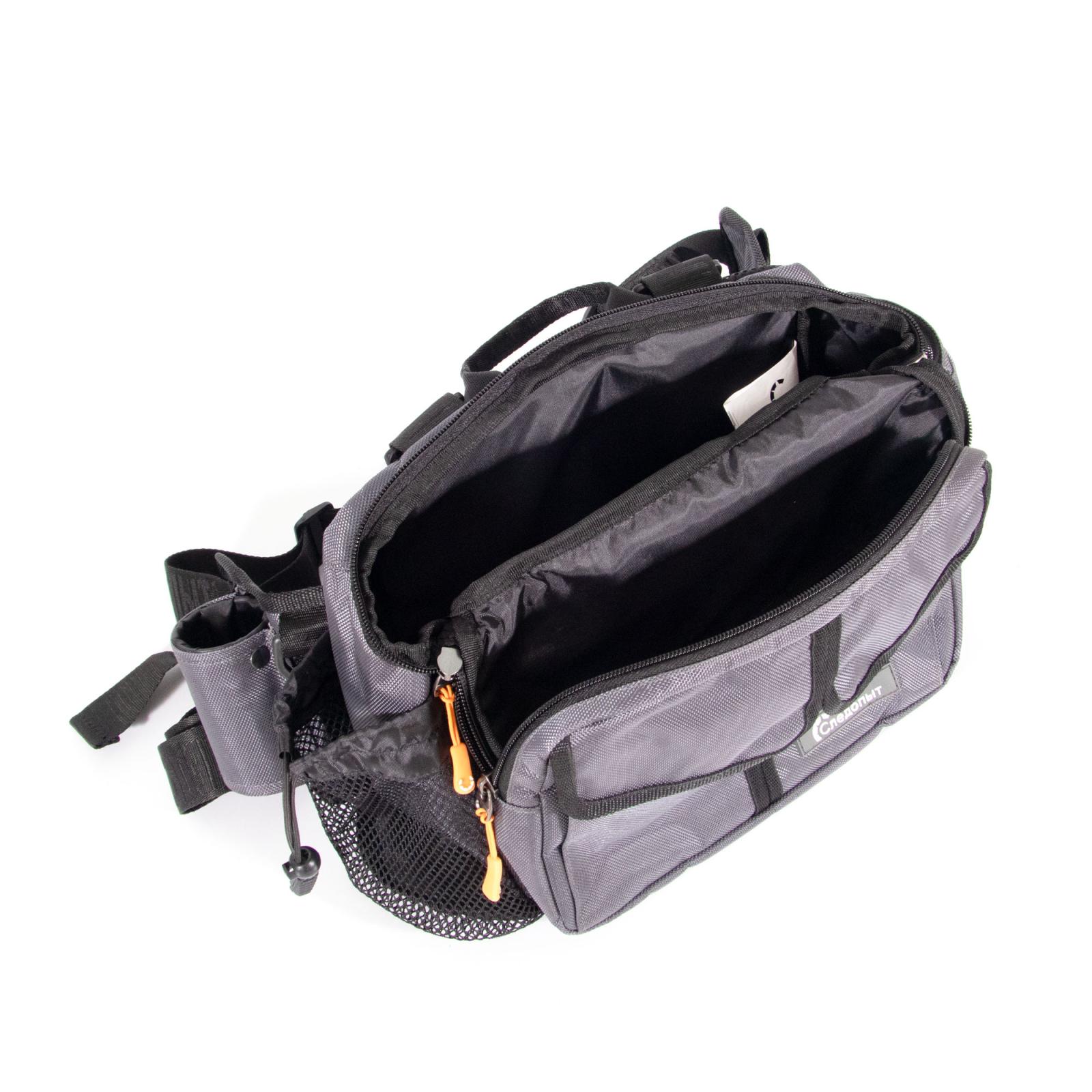 Сумка рыболовная "СЛЕДОПЫТ" Fishing Hip Bag T2, 27х23х17 см, цв. серый - 6