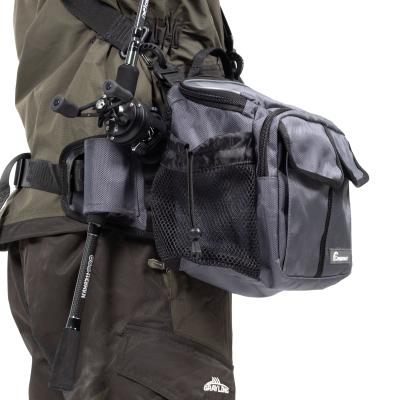 Сумка рыболовная "СЛЕДОПЫТ" Fishing Hip Bag T2, 27х23х17 см, цв. серый - 8