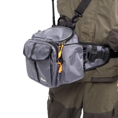 Сумка рыболовная "СЛЕДОПЫТ" Fishing Hip Bag T2, 27х23х17 см, цв. серый - 9