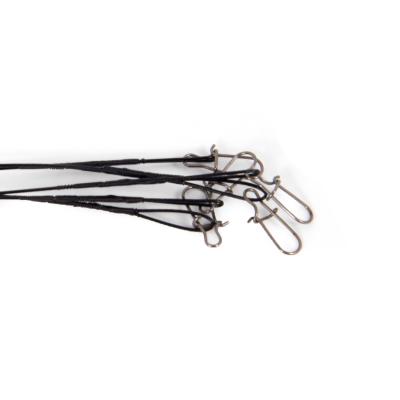 Поводок стальной NAMAZU Leader 1х7 Nylon Coated Black, d-0,24 мм, L-30 см, test- 7 кг (уп. 5 шт.)/16 - 4