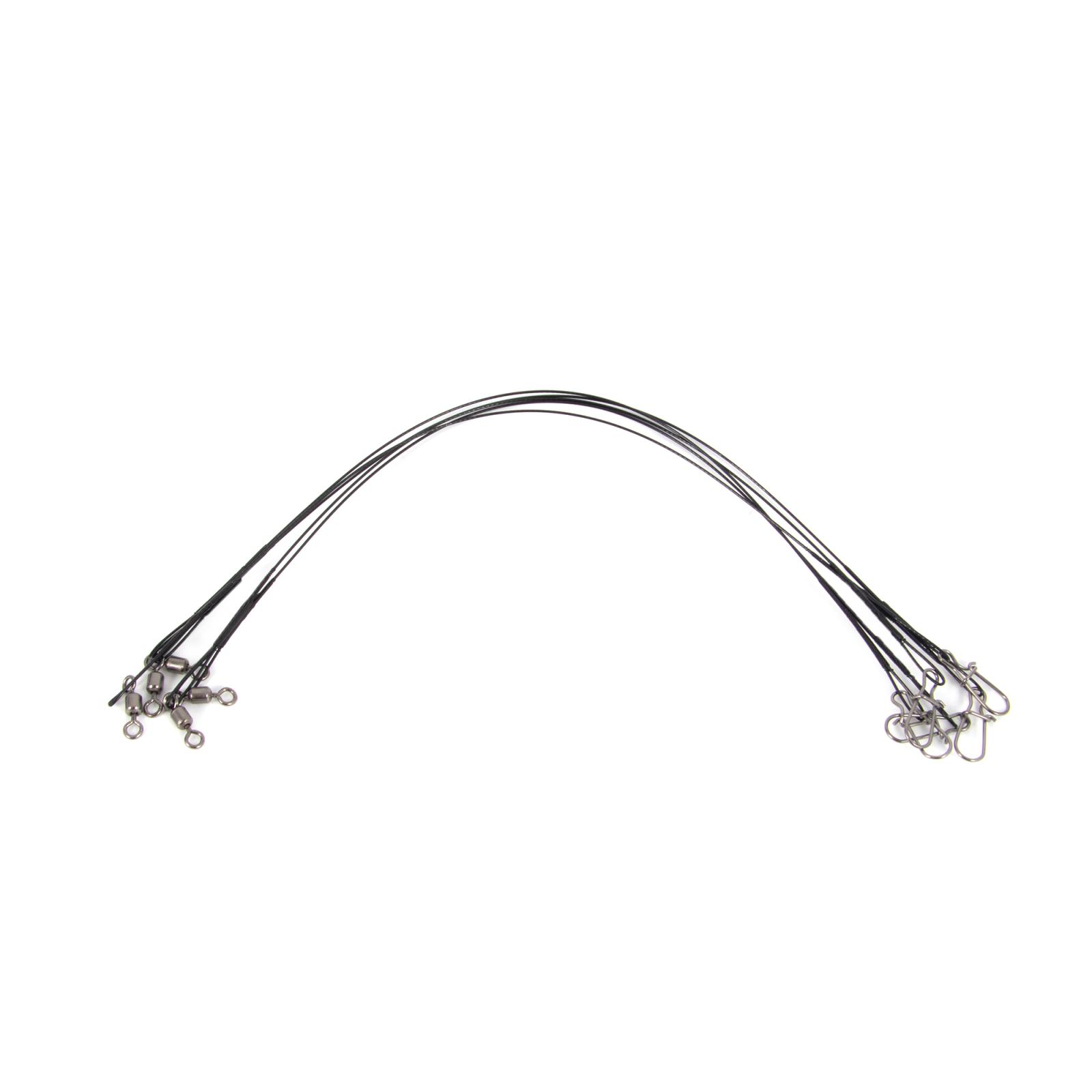 Поводок стальной NAMAZU Leader 1х7 Nylon Coated Black, d-0,36 мм, L-20 см, test- 16 кг (уп. 5 шт.)/1 - 2