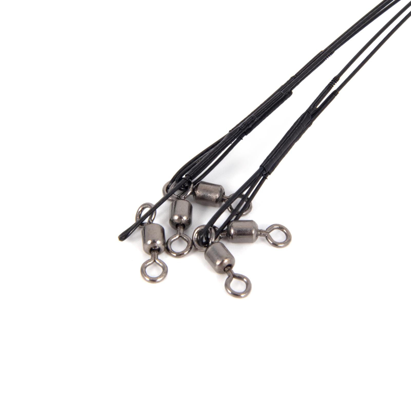Поводок стальной NAMAZU Leader 1х7 Nylon Coated Black, d-0,36 мм, L-20 см, test- 16 кг (уп. 5 шт.)/1 - 3