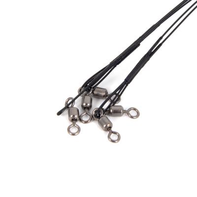Поводок стальной NAMAZU Leader 1х7 Nylon Coated Black, d-0,36 мм, L-20 см, test- 16 кг (уп. 5 шт.)/1 - 3