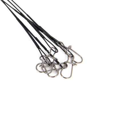 Поводок стальной NAMAZU Leader 1х7 Nylon Coated Black, d-0,36 мм, L-20 см, test- 16 кг (уп. 5 шт.)/1 - 4