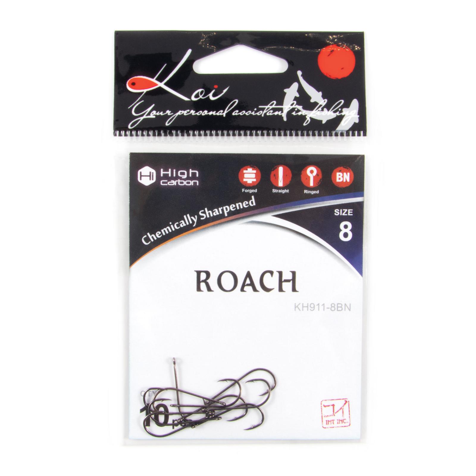 Крючок KOI "ROACH", размер 8 (INT), цвет BN (10 шт.) - 4