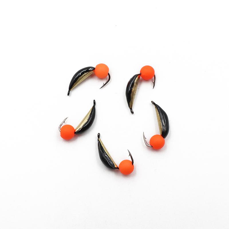 Мормышка вольф. безнасадочная "ЯМАН" Капелька №2, вес 0,50 гр., фц. красный шар, цв. латунь (уп. 5 ш