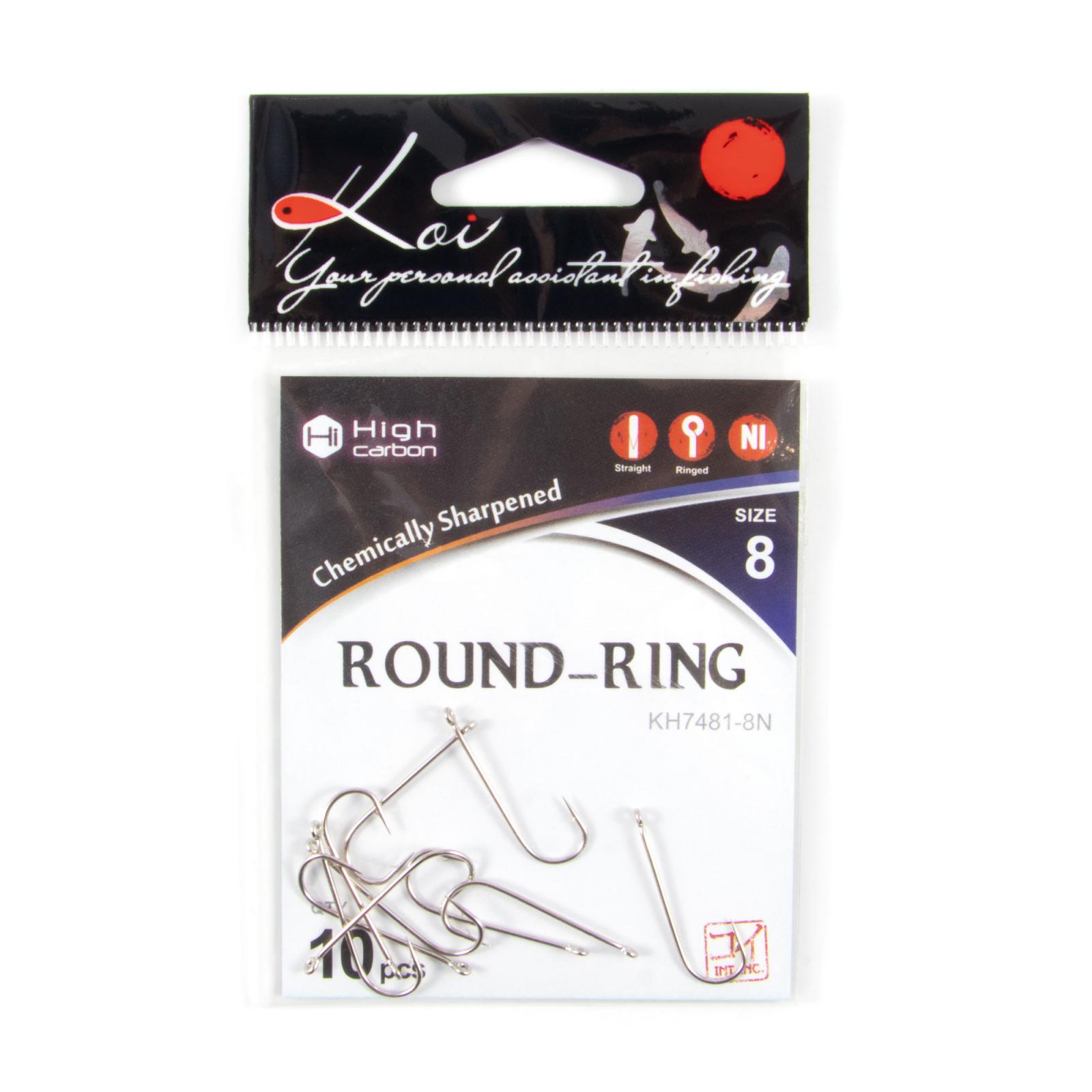 Крючок KOI "ROUND-RING", размер 8 (INT), цвет N (10 шт.) - 4