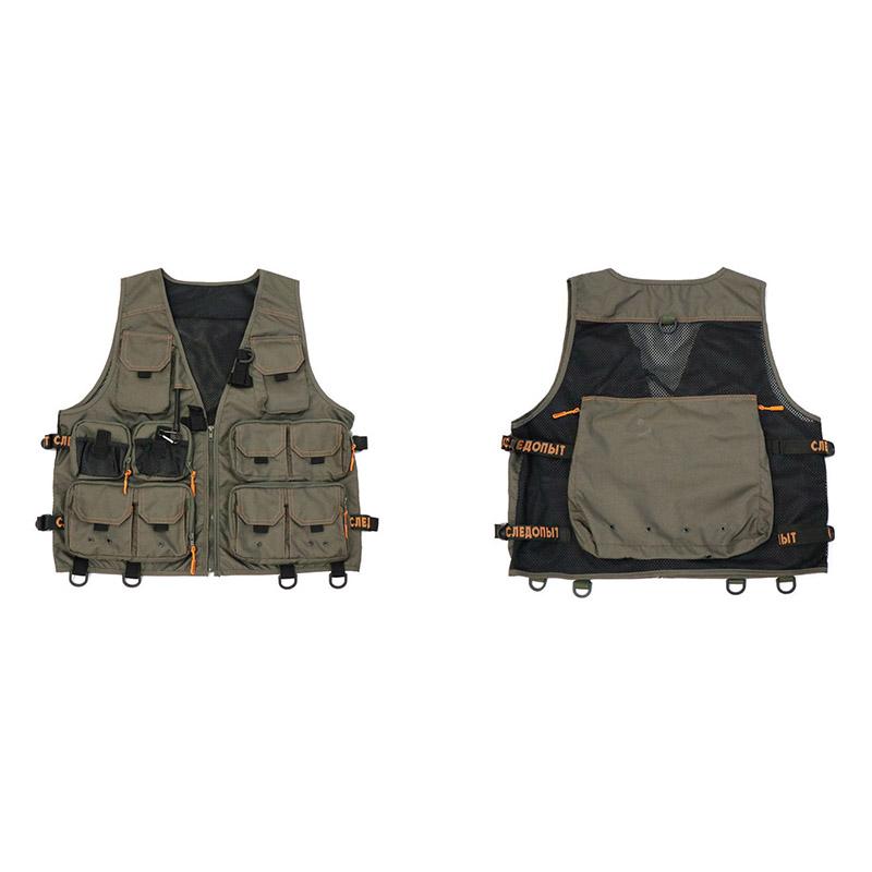 Жилет профессиональный рыболовный "СЛЕДОПЫТ" Fishing Mesh Vest Backpack, р. L