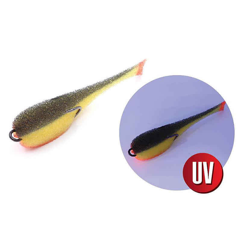 Поролоновая рыбка YAMAN на двойнике, р. 110 мм, цвет 19 UV (5 шт.)
