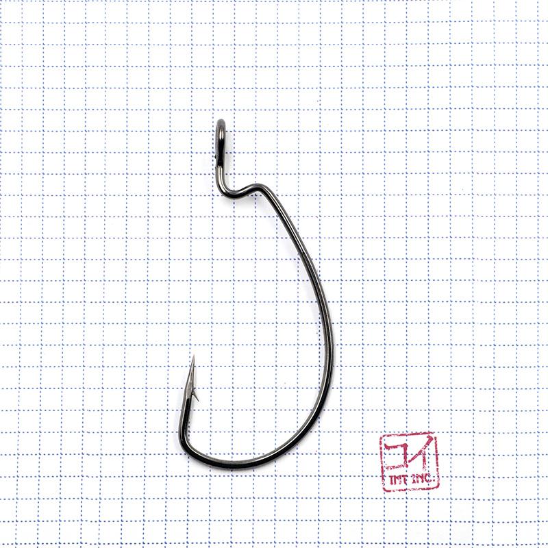 Крючок KOI "MAGNA SUPER LOCK WORM", размер 10/0 (INT), цвет BN, офсетный (2 шт.)