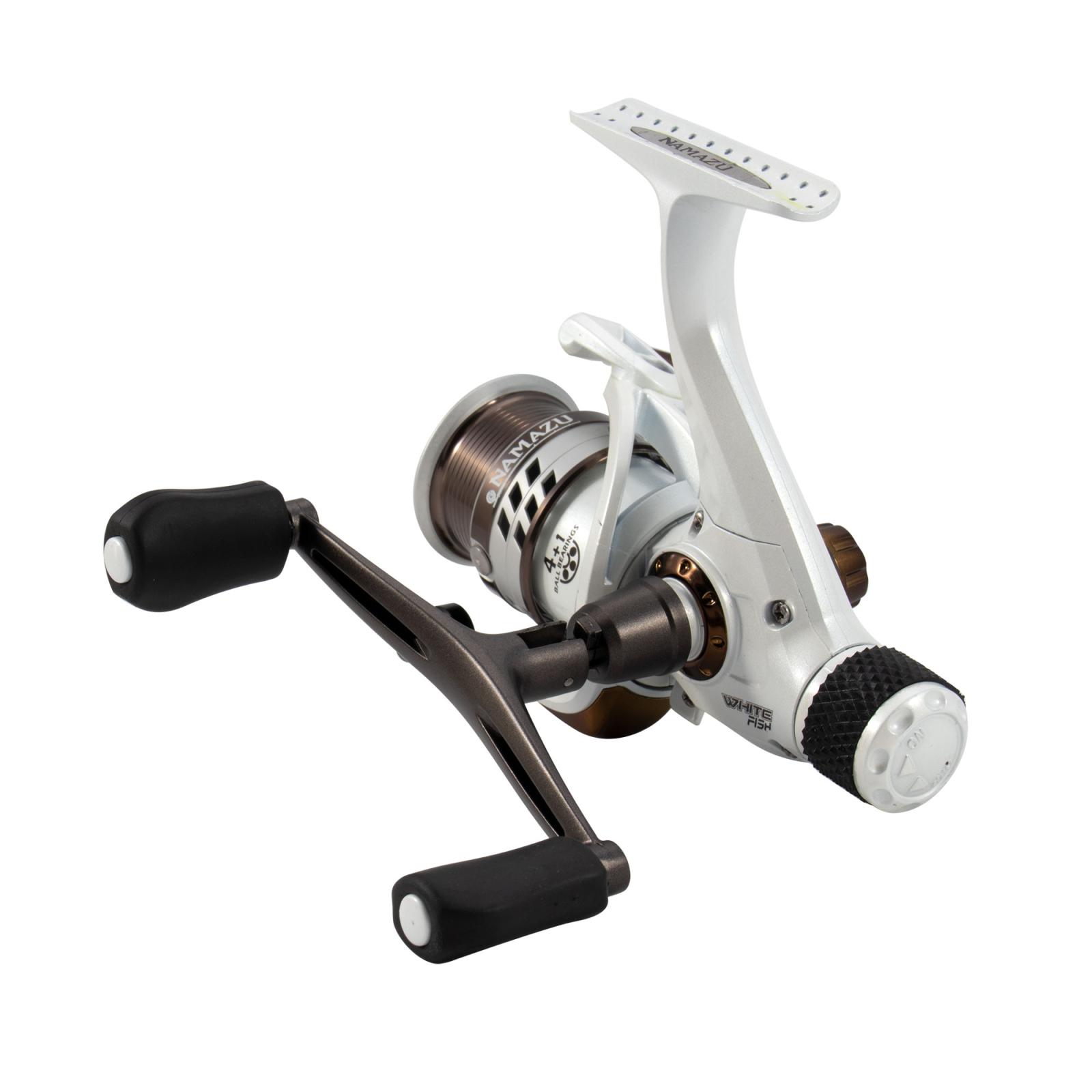 Катушка безынерционная Namazu White Fish WF2000, 4+1 подш., метал. шпуля + запасная графит. шпуля/20 - 7
